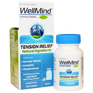 Отзывы о Мединатура, WellMind Calming Tablets, Tension Relief, 100 Tablets