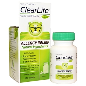 MediNatura, ClearLife, таблетки против аллергии, 100 таблеток