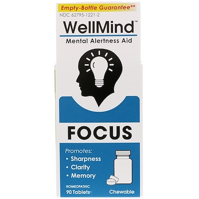 

WellMind Focus, Mental Alertness Aid, 90 Tablets