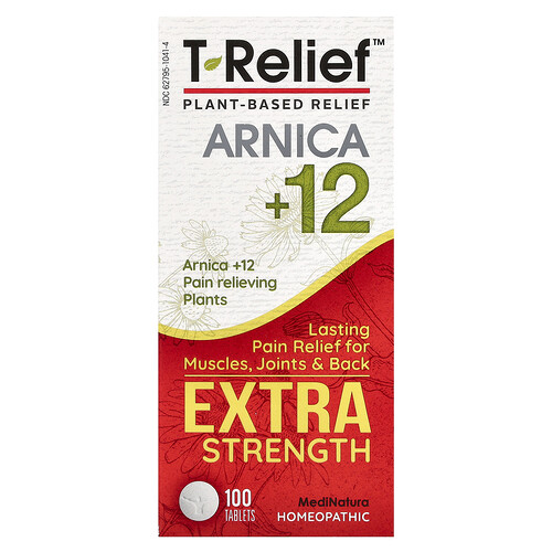MediNatura T-Relief Arnica +12 Extra Strength Plant Power | 100 Chewables