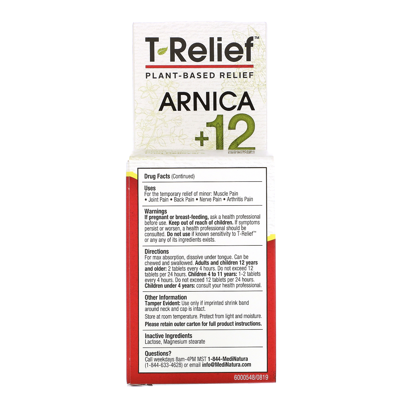 MediNatura, T-Relief, Arnica + 12, Extra Strength, 90 Tablets - iHerb