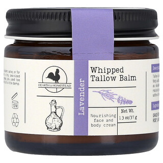Hearth and Homestead, Bálsamo de sebo batido, Lavanda, 37 g (1,3 oz)
