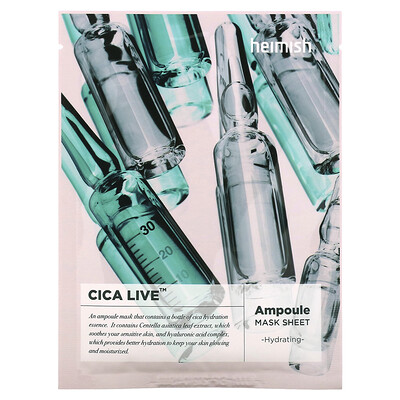 

Heimish, Cica Live, Ampoule Beauty Mask Sheet, 5 Sheets, 30 ml Each