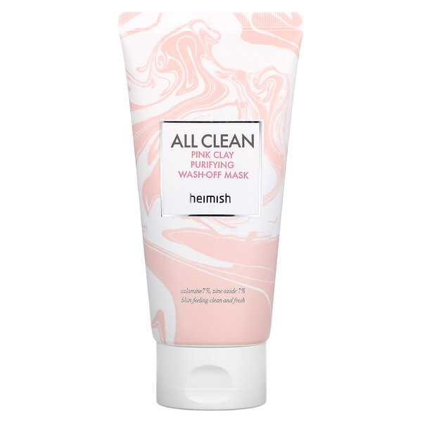 Heimish, All Clean, Pink Clay Purifying Wash-Off Mask, 5.29 oz (150 g)