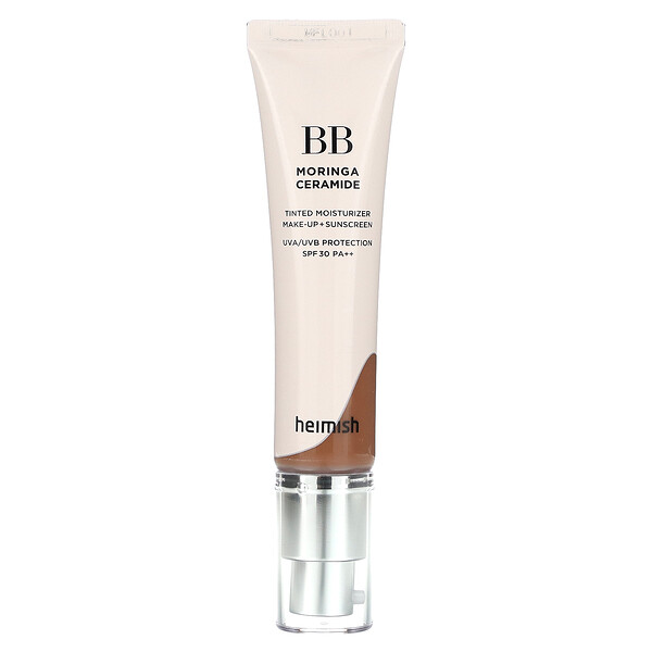 Heimish, Moringa Ceramide BB Cream, Tinted Moisturizer MakeUp + Sunscreen, SPF 30 PA++, Deep, 1