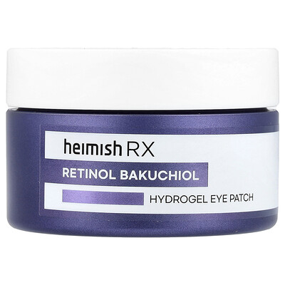 Heimish, RX, Parche de hidrogel de retinol y bakuchiol para el contorno de los ojos, 60 parches, 1,4 g (0,049 oz) cada uno