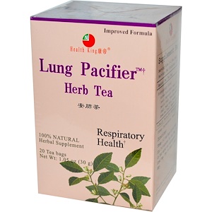 Health King, Травяной чай для поддержки дыхательной системы 20 чайных пакетиков, 1.05 унции (30 г)
