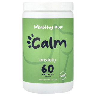 Healthy Pup, Calm, Anxiety, для собак, 60 жевательных таблеток, 132 г (4,6 унции)