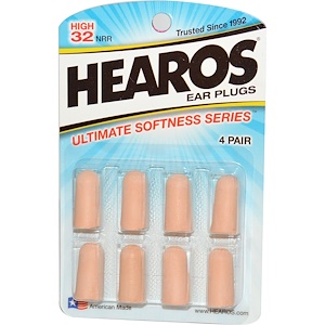 Отзывы о Хирос, Ear Plugs, Ultimate Softness Series, High 32 NRR, 4 Pair