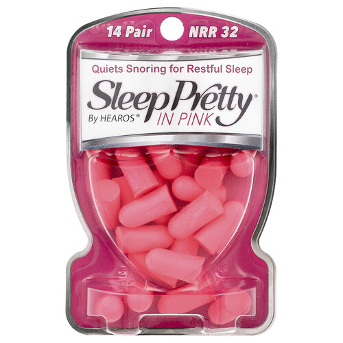 Hearos, Sleep Pretty® oordopjes, roze, NRR 32, 14 paar