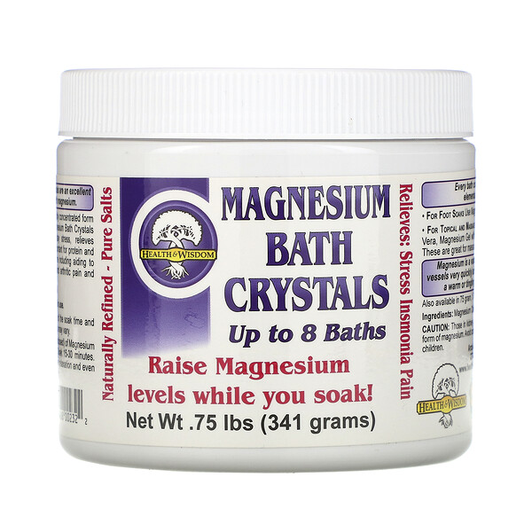 Health and Wisdom‏, Magnesium Bath Crystals, .75 lbs (341 g)