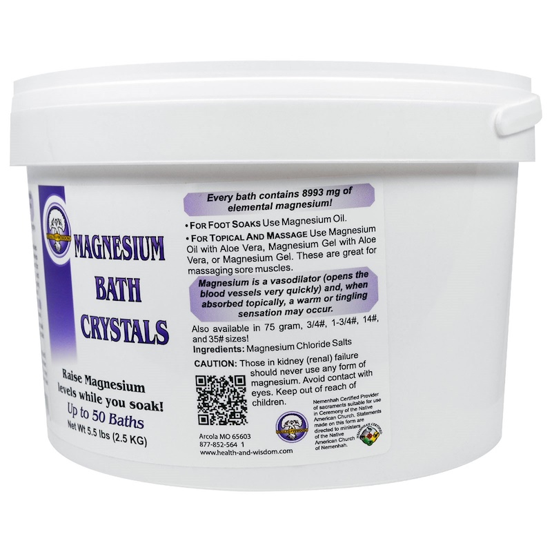 Health and Wisdom, Magnesium Bath Crystals, 5.5 lbs (2.5 kg) iHerb