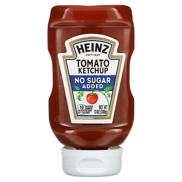 Heinz, Tomato Ketchup, No Sugar Added, 13 oz (369 g)