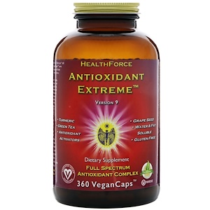 HealthForce Nutritionals, Antioxidant Extreme, Version 9, 360 Vegan Caps