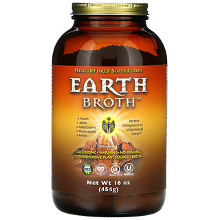 HealthForce Superfoods, Earth Broth（アースブロス）、バージョン5、454g（16オンス）