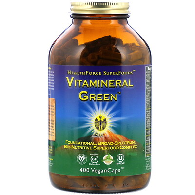 HealthForce Superfoods Vitamineral Green, версия 5.5, 400 веганских капсул