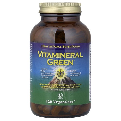 헬스포스 슈퍼푸드 HealthForce Superfoods, Vitamineral Green®, VeganCaps™ 120정