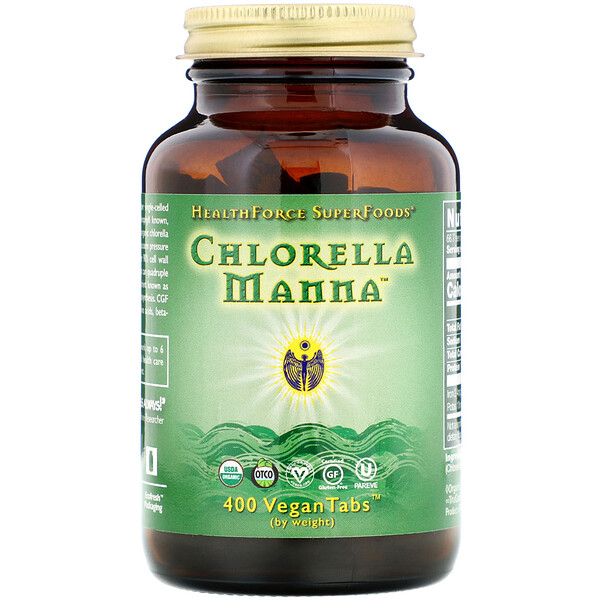 HealthForce Superfoods‏, Chlorella Manna, 400 VeganTabs
