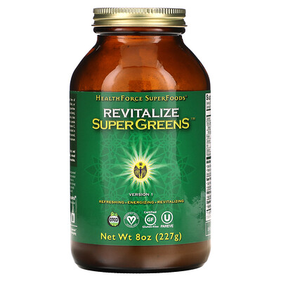 

HealthForce Superfoods Цельнопищевая добавка Revitalize Super Greens 227 г