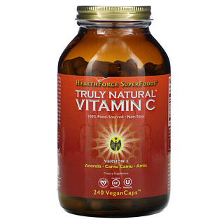 HealthForce Superfoods, Truly Natural Vitamin C, Version 3, 240 vegane Kapseln