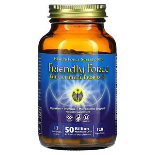 HealthForce Superfoods, Friendly Force, The Ultimate Probiotic, 25 Billion CFU, 120 Vegan Caps