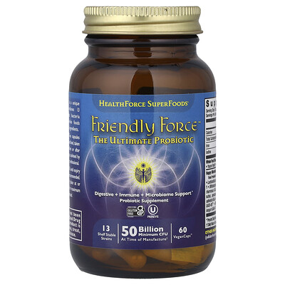 Photos - Vitamins & Minerals Ultimate HealthForce Superfoods, Friendly Force™, The  Probiotic, 60 VeganCaps™ HFC-00416 