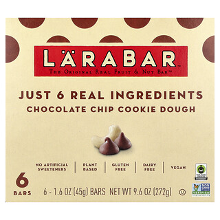 Larabar, Real Fruit & Nut Bar™, suklaakeksitaikina, 6 patukkaa, 45 g/kpl