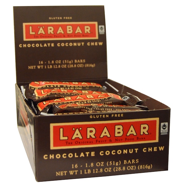 Larabar, Chocolate Coconut Chew, 16 Bars, 1.8 oz (51 g) Per Bar iHerb