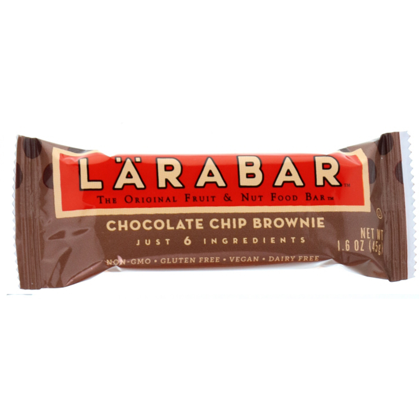 Larabar, The Original Fruit & Nut Food Bar, Chocolate Chip Brownie, 16 ...