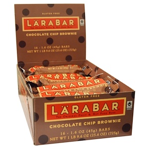 Larabar, Печенье с кусочками шоколада, 16 батончиков, 1,6 унции (45 г) каждый
