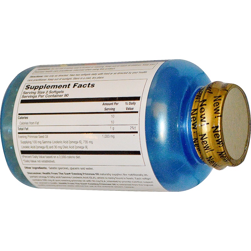 Health From The Sun, Evening Primrose Oil, Omega6, 500 mg, 180 Mini