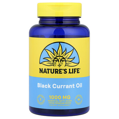 Nature's Life, Aceite de grosella negra, 1000 mg, 60 cápsulas blandas
