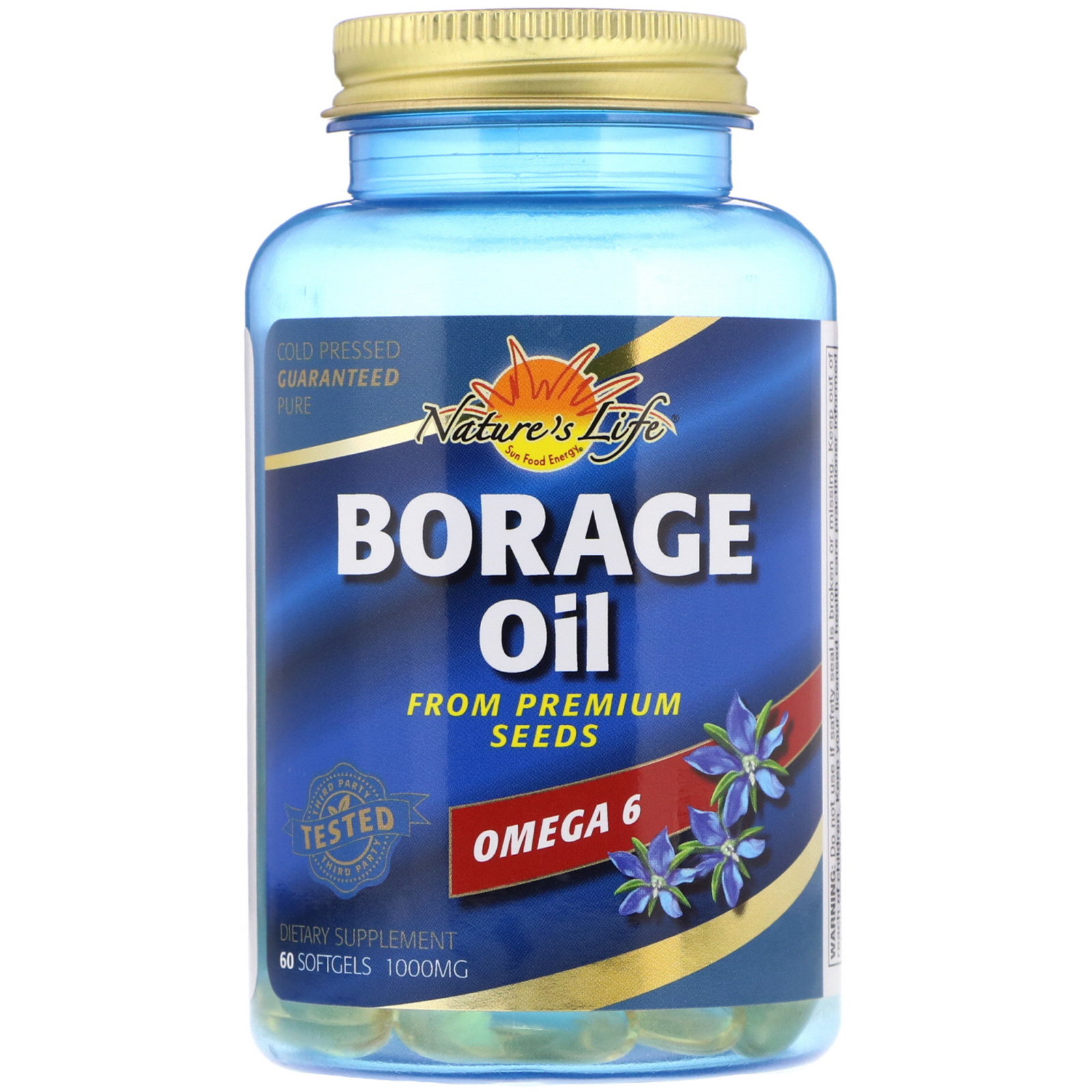Nature's Life, Borage Oil, 1,000 mg, 60 Softgels - iHerb