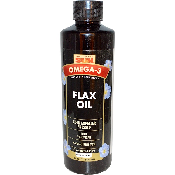 Health From The Sun, Omega3 Flax Oil, Natural Fresh Taste, 16 fl oz