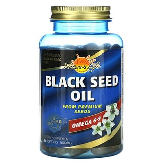 Nature's Life, Black Seed Oil, Schwarzkümmelöl, 1.000 mg, 90 Weichkapseln