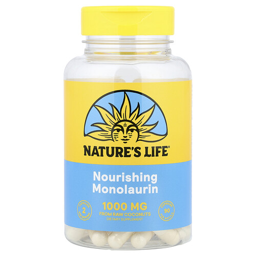 Nature's Life Nourishing Monolaurin, 90 Capsules (500 mg per Capsule)