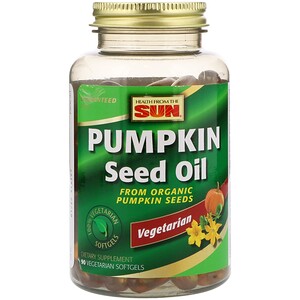 Хэлс фром де сан, Pumpkin Seed Oil, 90 Vegetarian Softgels отзывы покупателей