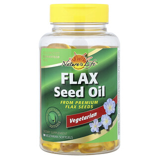 Nature's Life (네이처스 라이프), 아마씨오일, 베지 소프트젤 90정(소프트젤 1정당 1,000mg)