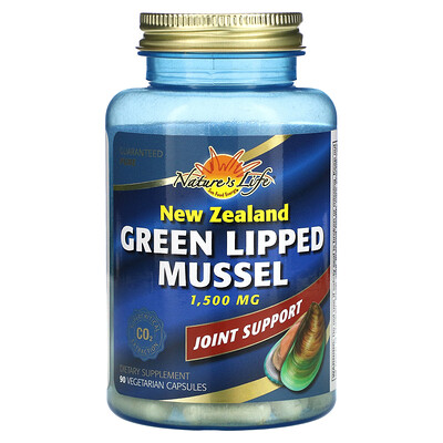 

Nature's Life New Zealand Green Lipped Mussel 500 mg 90 Vegetarian Capsules