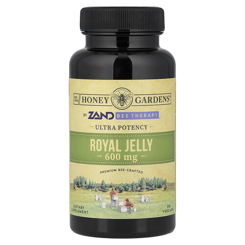 Honey Gardens Honey Gardens, Ultra Potency, Royal Jelly, 600 mg, 30 Vegcaps