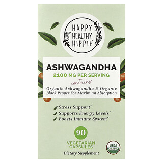 Happy Healthy Hippie, Ashwagandha, 90 vegetarische capsules