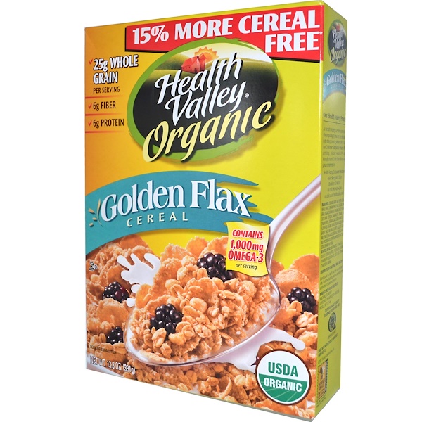 Health Valley, Organic Golden Flax Cereal, 13.8 oz (391 g) (Discontinued Item) 