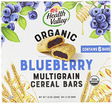 Health Valley, Organic Multigrain Cereal Bars, Blueberry, 6 Bars, 1.3 oz (37 g) Each отзывы