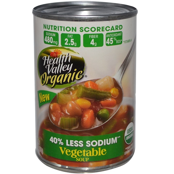 Health Valley, Organic Soup, Vegetable, 15 oz (425 g) (Discontinued Item) 
