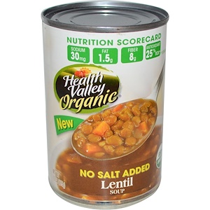 Отзывы о Хэлс Валлей, Organic, Lentil Soup, 15 oz (425 g)