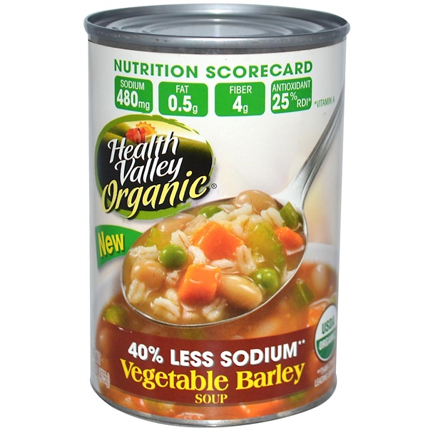 Health Valley, Organic, Vegetable Barley Soup, 15 oz (425 g) (Discontinued Item) 