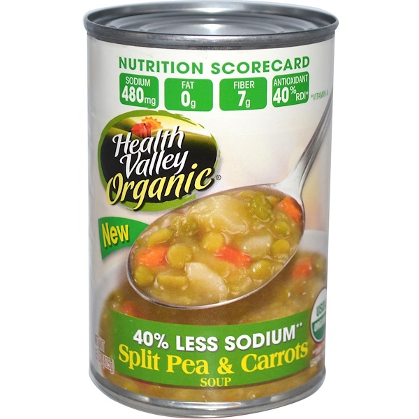 Health Valley, Organic Soup, Split Pea & Carrots, 15 oz (425 g) (Discontinued Item) 