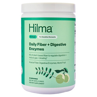 Hilma, Daily Fibre + Digestive Enzymes, 8.36 oz (237 g)