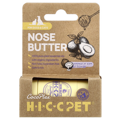 Product Image for HICC Pet, Nose Butter, For Dogs & Cats, Botanical Oil, 0.53 oz