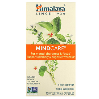 Himalaya, MindCare, 120 capsules végétariennes